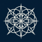 Romantasy Atelier site emblem featuring the Star Seed of Life sacred geometry star icon in off-white on dark nocturnal navy blue background.